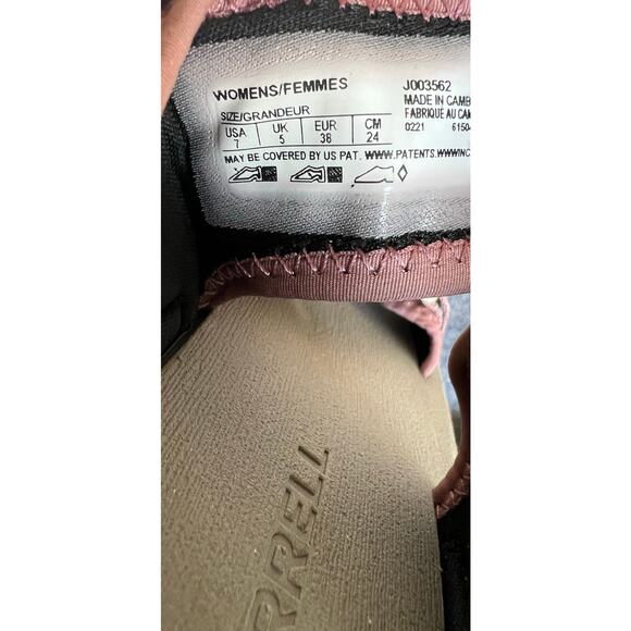 Merrell Comfort Pink Leather Buckle Strap Casual Sporty Slide Sandals Sz 7 - Picture 12 of 13